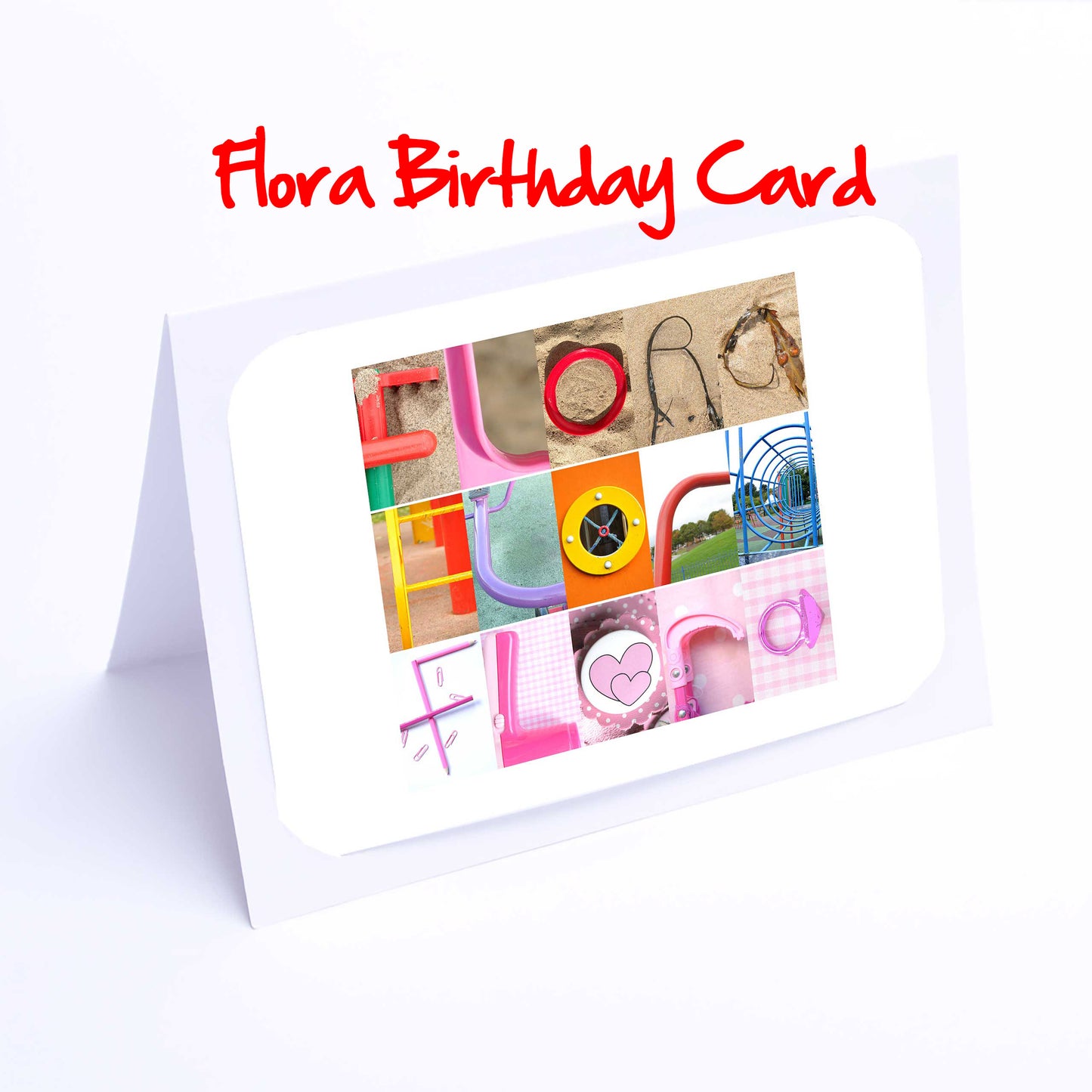 Eva - Flora Girls Personalised Card - Eva, Eve, Evelyn, Evie, Faith, Felicity, Fiona, Flora, Florence, Any name - Personalised Girls Cards