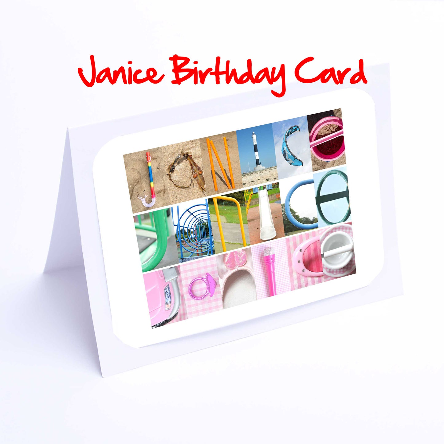 Jade - Janice Girls Personalised Card - Jade, Jasmine, Jemma, Jenna, Jenny, Jess, Jessica, Jessie Any name - Personalised Girls Cards