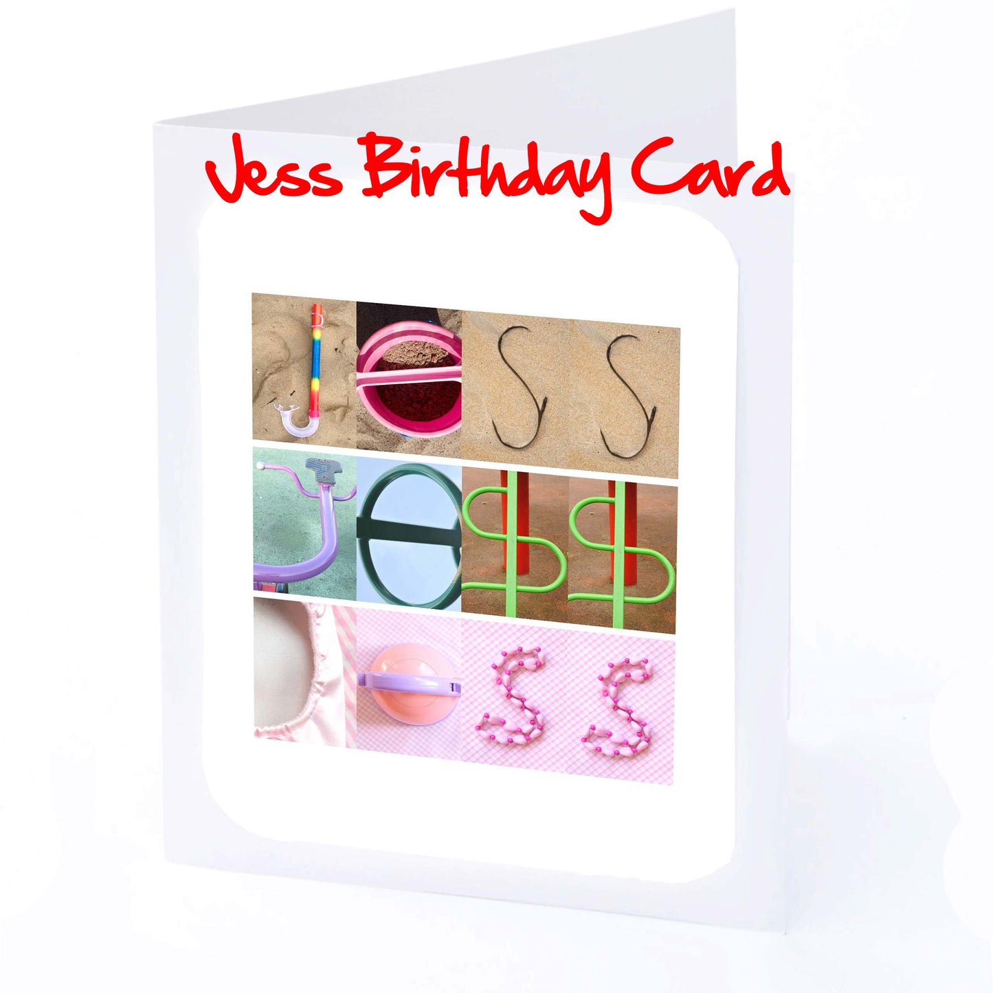 Jade - Janice Girls Personalised Card - Jade, Jasmine, Jemma, Jenna, Jenny, Jess, Jessica, Jessie Any name - Personalised Girls Cards