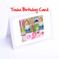 Tamsin - Toya Girls Personalised Card - Tamsin, Tara, Tasha, Tegan, Tess, Tessa, Thea, Theadora, Tia, Tilly, Toni, Toya Any name - Girls Birthday Card