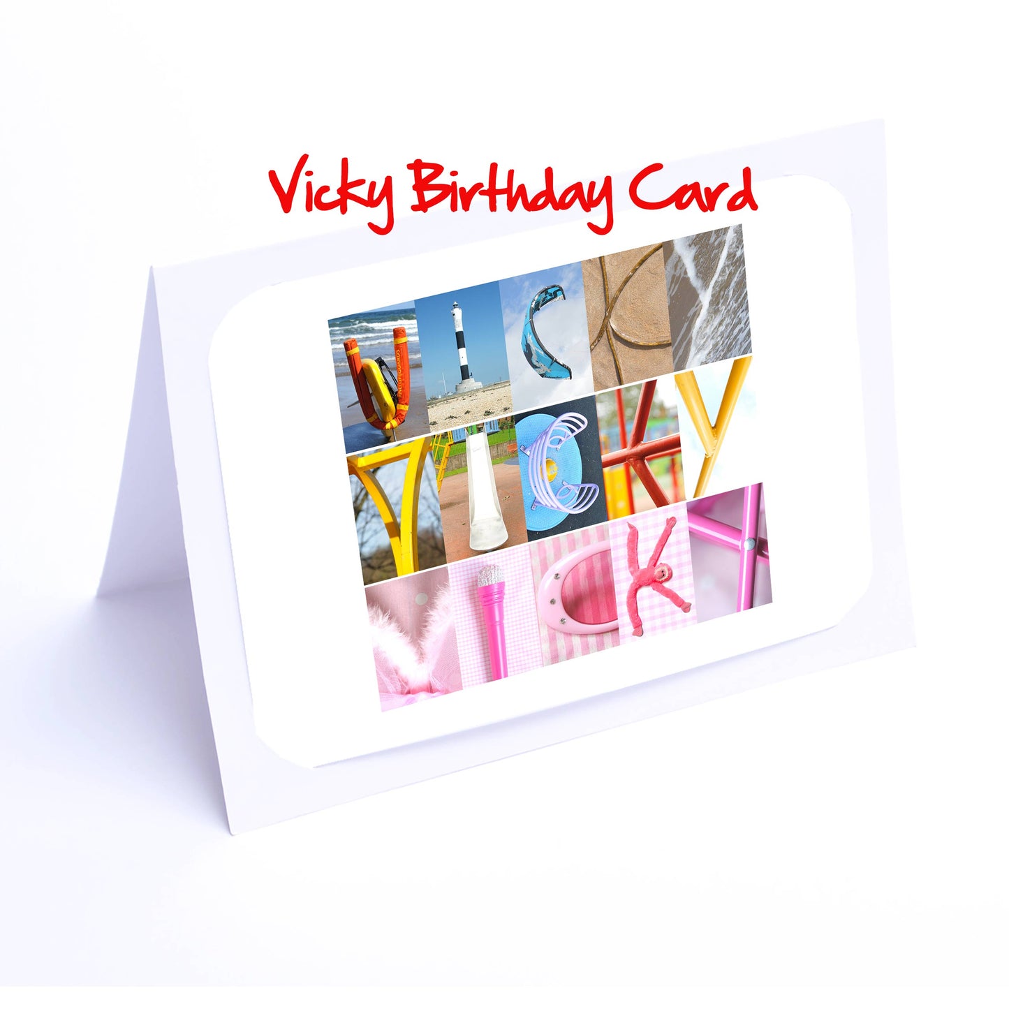 Verity - Zoe Girls Personalised Card - Verity, Vicky, Victoria, Violet, Willow, Xanthe, Yasmin, Zara, Zoe Any name - Girls Birthday Card