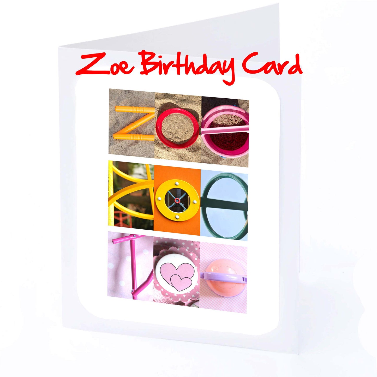 Verity - Zoe Girls Personalised Card - Verity, Vicky, Victoria, Violet, Willow, Xanthe, Yasmin, Zara, Zoe Any name - Girls Birthday Card