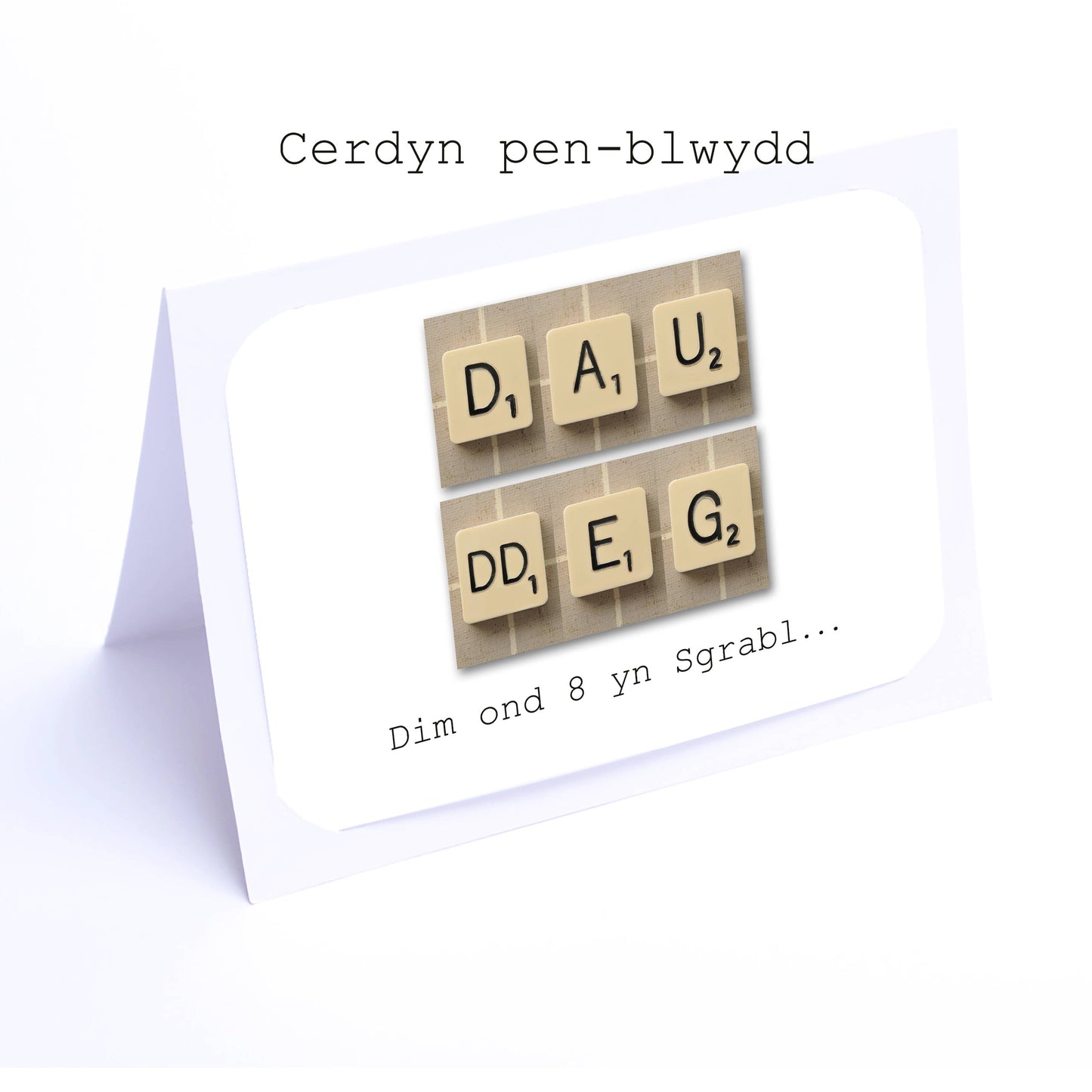 18, 19, 50, 60, 70, 100 Cardiau Sgrabl Cymraeg Welsh Scrabble Cards