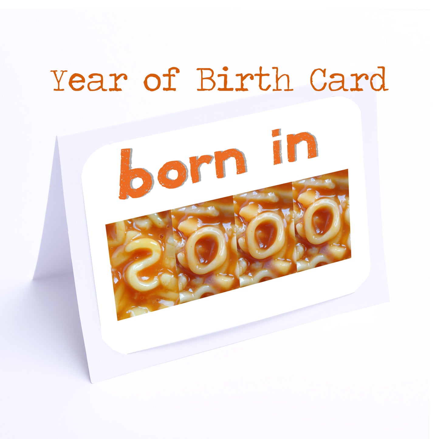 Spaghetti Numbers Birthday Cards Year of Birth