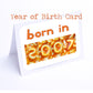 Spaghetti Numbers Birthday Cards Year of Birth