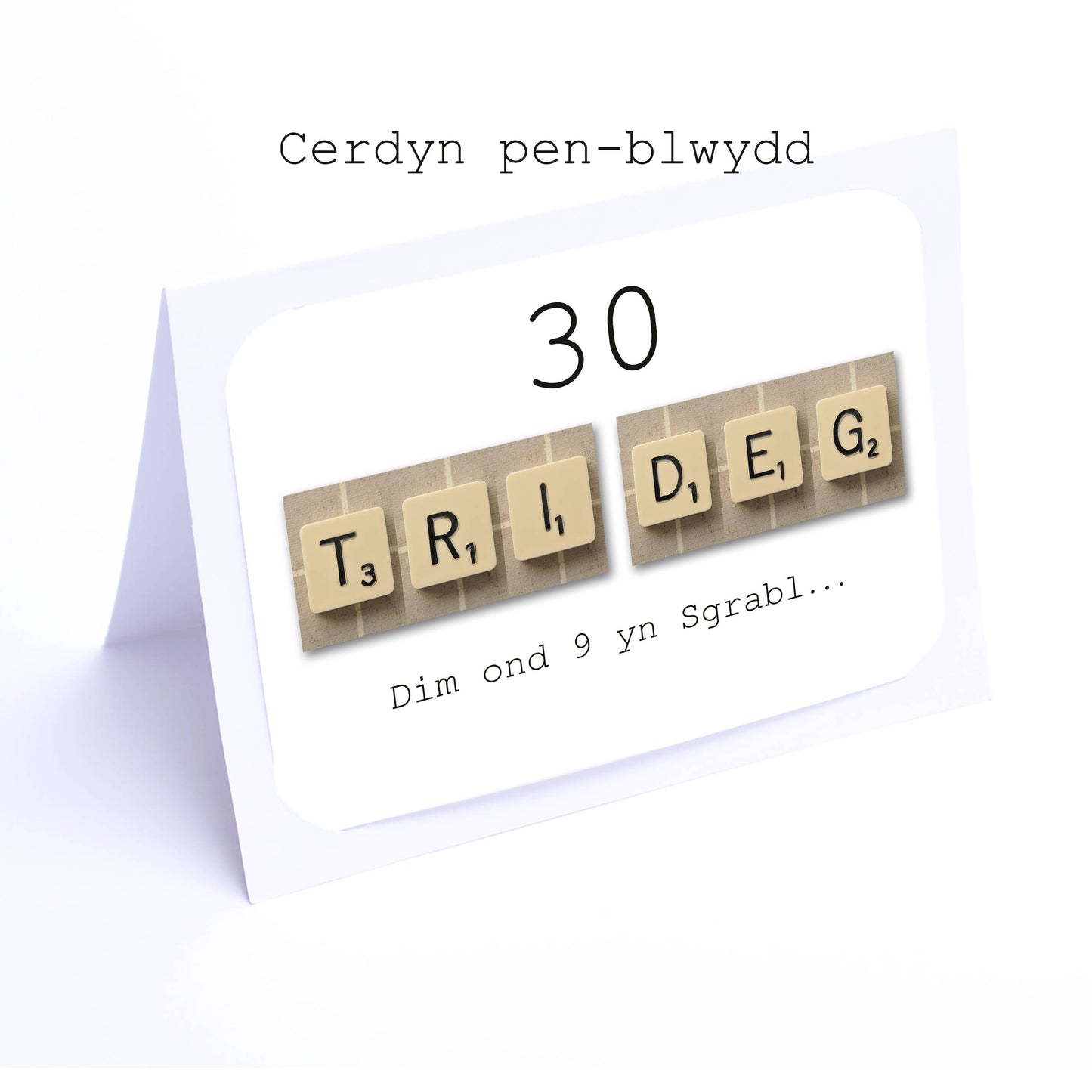 18, 19, 50, 60, 70, 100 Cardiau Sgrabl Cymraeg Welsh Scrabble Cards