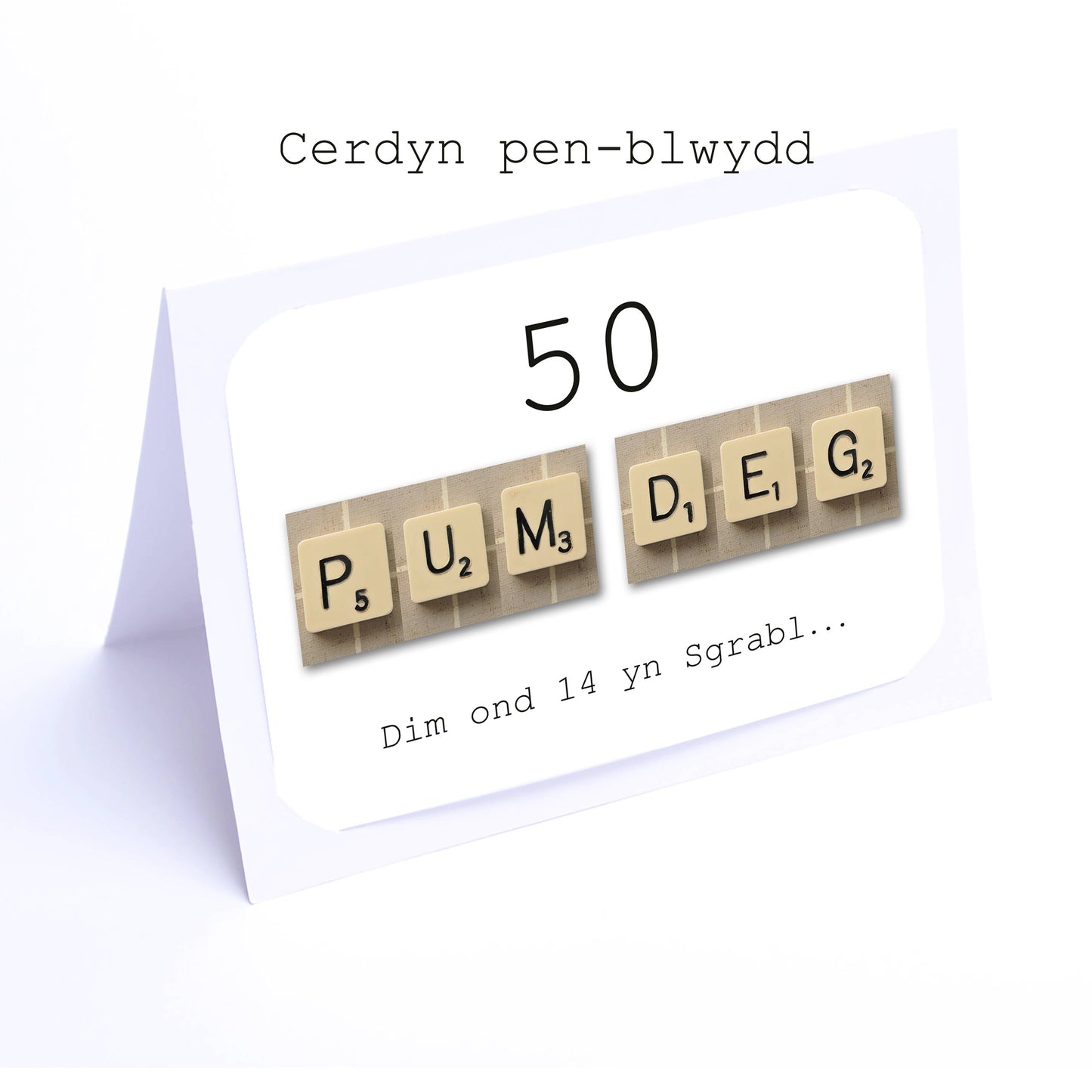 18, 19, 50, 60, 70, 100 Cardiau Sgrabl Cymraeg Welsh Scrabble Cards