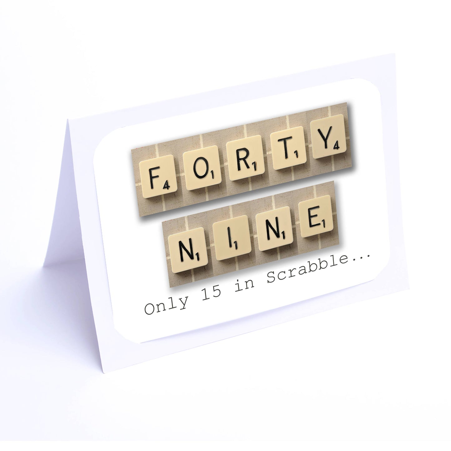 Scrabble Birthday Card Decade  40-49  years Scrabble Cards Any year available