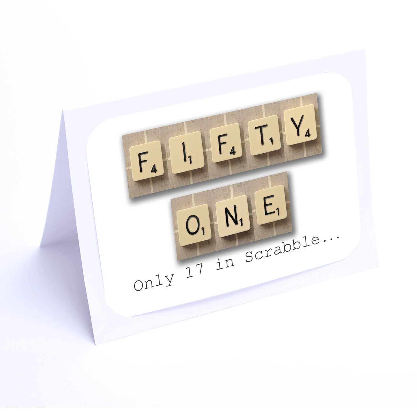 Scrabble Birthday Card Decade  50-59  years Scrabble Cards Any year available