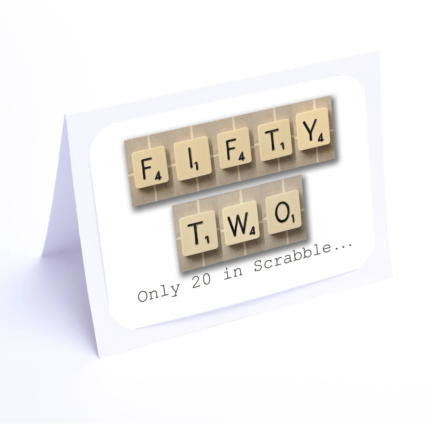 Scrabble Birthday Card Decade  50-59  years Scrabble Cards Any year available