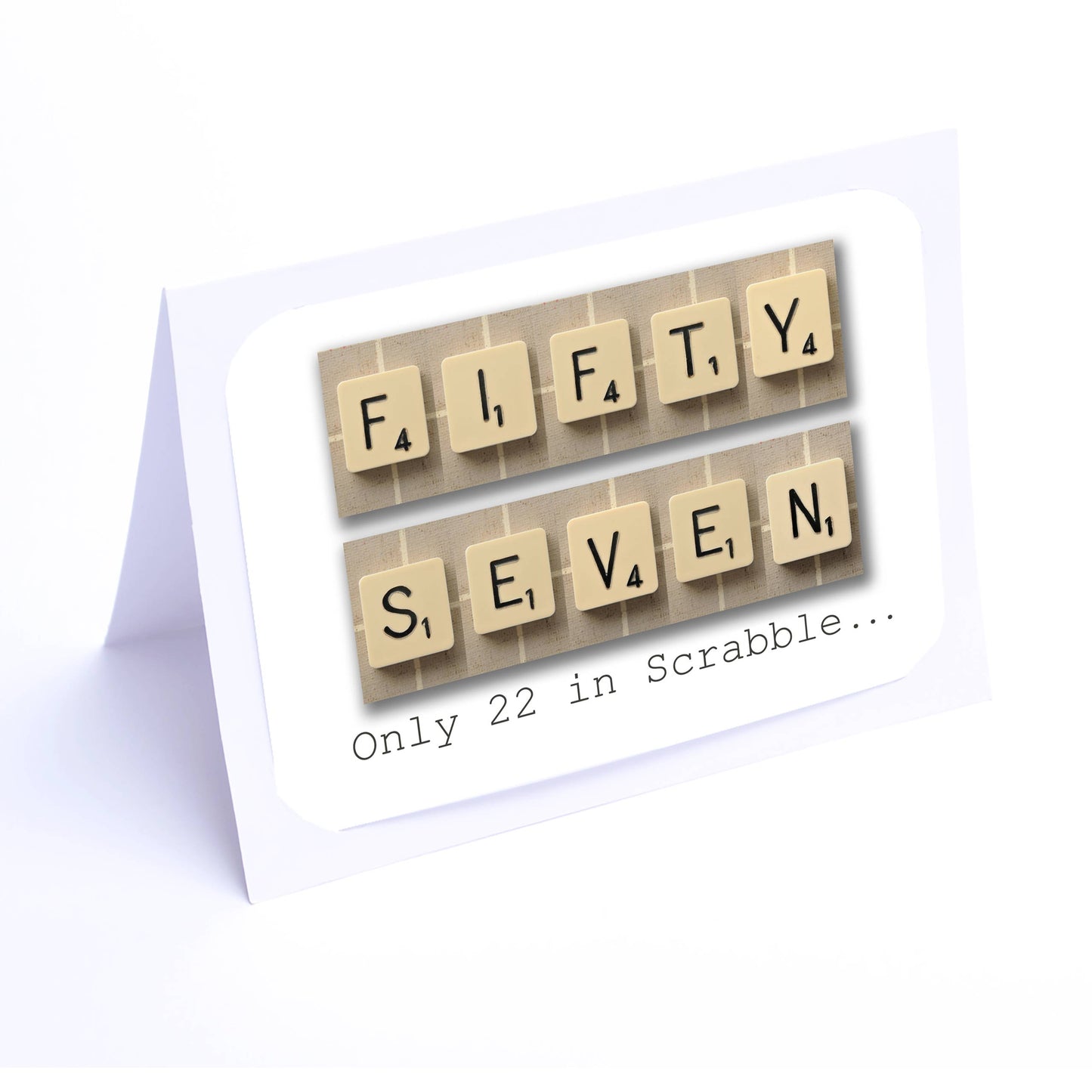 Scrabble Birthday Card Decade  50-59  years Scrabble Cards Any year available