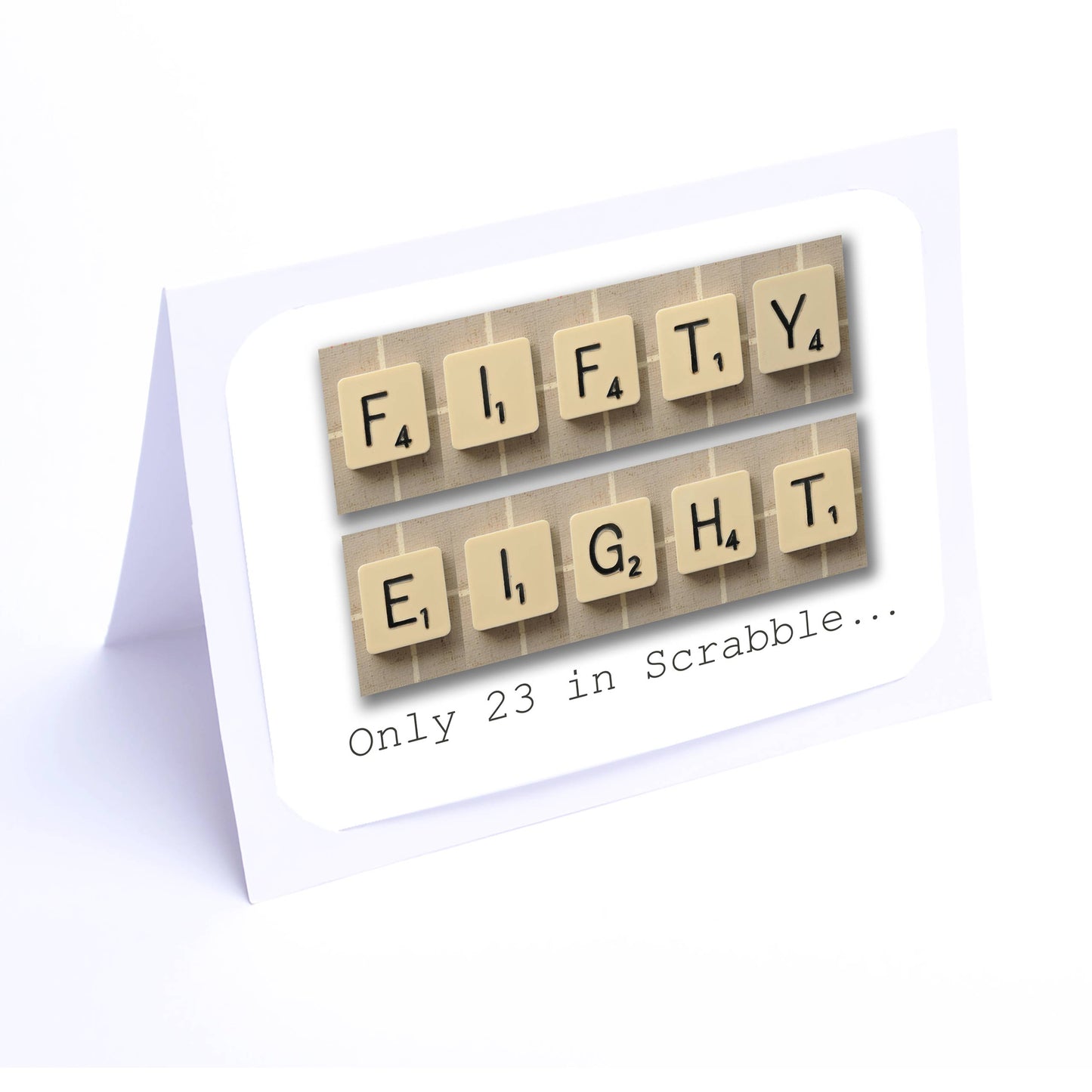 Scrabble Birthday Card Decade  50-59  years Scrabble Cards Any year available