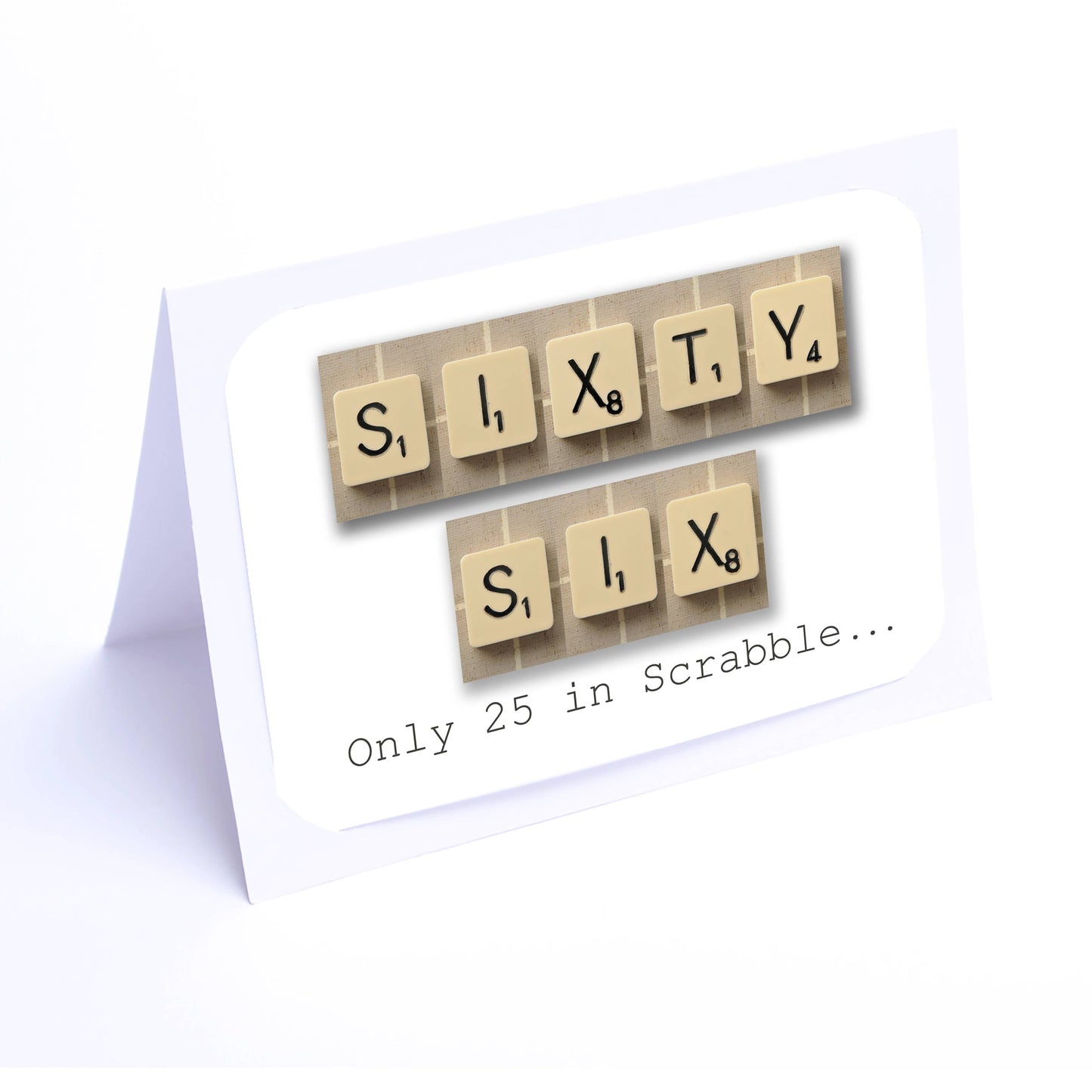 Scrabble Birthday Card Decade  60-69  years Scrabble Cards Any year available