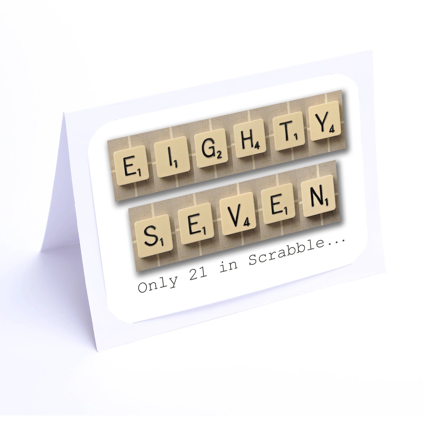 Scrabble Birthday Card Decade  80-89  years Scrabble Cards Any year available