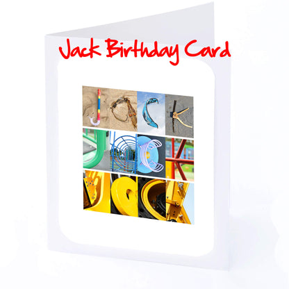 Jac - Jen Boys Personalised Card - Jack, Jacob, Jaimie, Jake, James, Jamie, Jason, Jayden, Jenson Any name - Personalised Birthday Cards