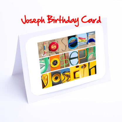 Jos - Kie Boys Personalised Card - Joseph, Joshua, Josh, Joshy, Jude, Julian, Kai, Kasper, Kieran  Any name - Personalised Birthday Cards