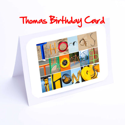 Ted - Tyl Boys Personalised Card - Thomas, Ted, Theo, Thierry, Tobias, Tiby, Tom, Travis, Tyler  Any name - Personalised Birthday Card